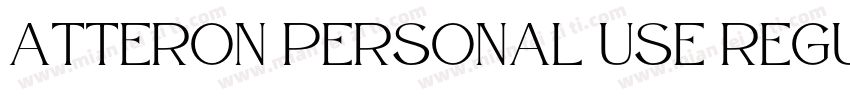 Atteron Personal Use Regular字体转换
